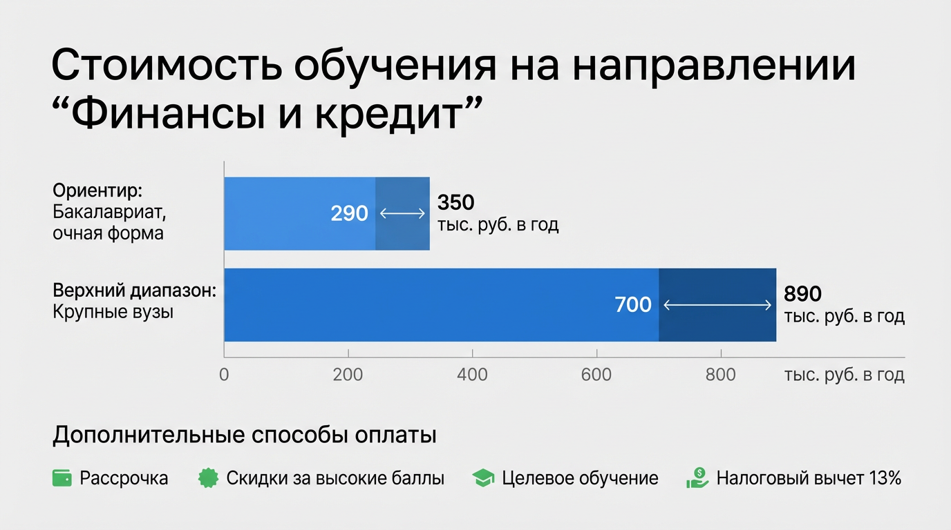 Стоимость обучения на Финансы и кредит